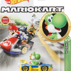 Mattel Hot Wheels Αυτοκινητάκια Mario Kart Yoshi Mach 8 (GLP39) -Αυτοκίνητα Εκπτώσεις 201504 1