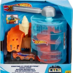 Mattel Hot Wheels Βασικές Πίστες City Ice Cream Shop Play Set (GPD08) -Αυτοκίνητα Εκπτώσεις 203626 1