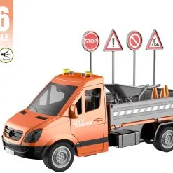 Blue Toys Μπαταριοκίνητο Φορτηγό Με Σήματα Οδικής Κυκλοφορίας (MKM263254)