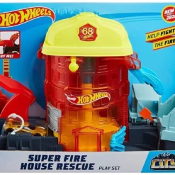 Mattel Hot Wheels City Super Fire Station-Σετ Παιχνιδιού (GJL06)