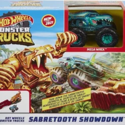 Mattel Hot Wheels Monster Trucks Sabertooth Showdown (GYL10) -Αυτοκίνητα Εκπτώσεις 206580 1