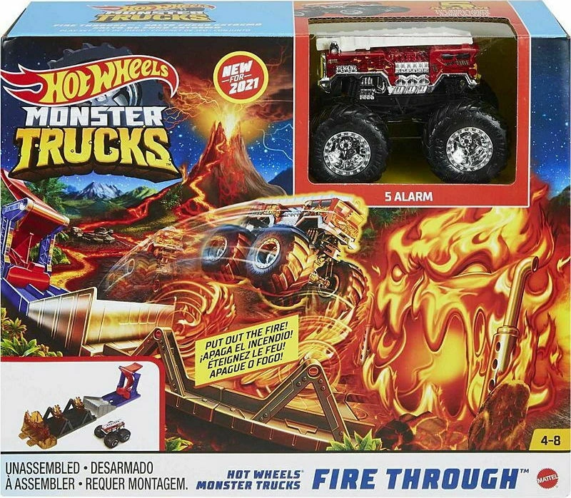 Mattel Hot Wheels Monster Trucks Fire Through (GYL12) 1 Mattel Hot Wheels Monster Trucks Fire Through (GYL12)