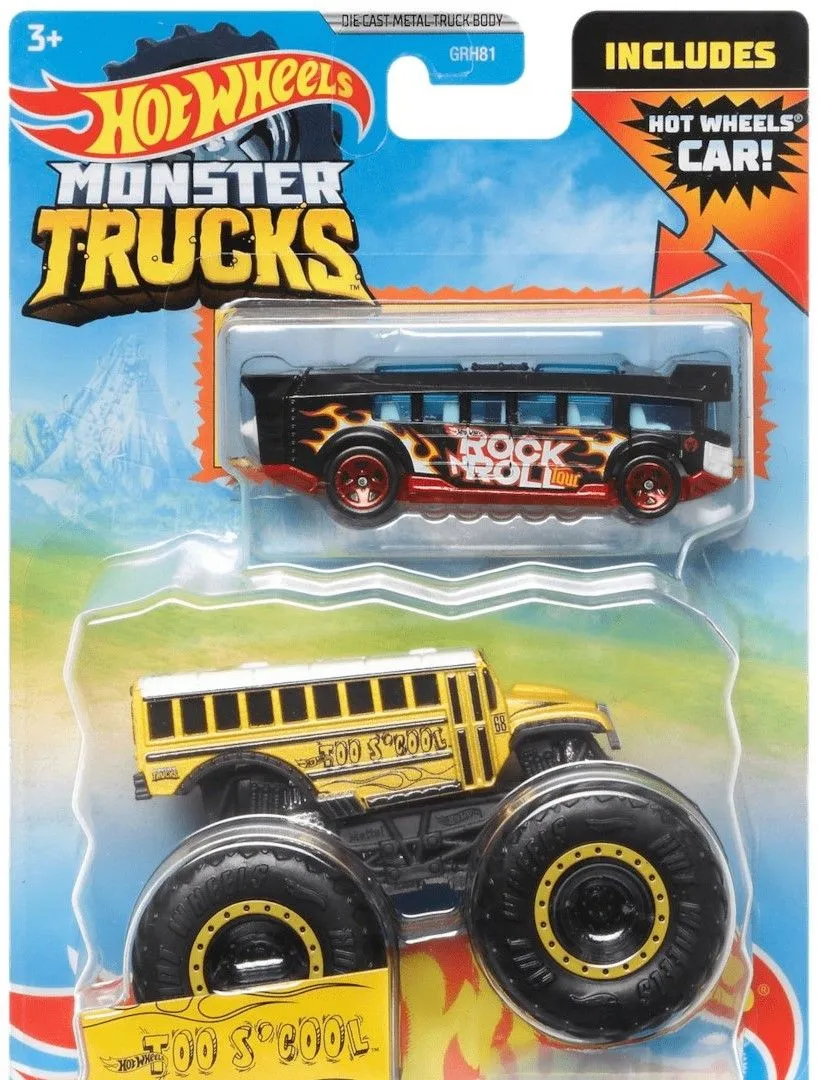 Mattel Hot Wheels Οχήματα Monster Trucks 1:64 Too S’cool (HDB92) 1 Mattel Hot Wheels Οχήματα Monster Trucks 1:64 Too S’cool (HDB92)
