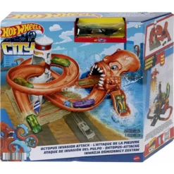 Mattel Hot Wheels Πίστες City Με Θηρία Octopus (HDR31)