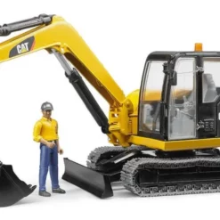 Bruder Εσκαφέας Cat Mini Με Ερπύστριες και Εργάτη (BR002466) -Αυτοκίνητα Εκπτώσεις 213048 1