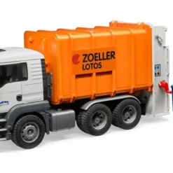 Bruder Απορριμματοφόρο Man Λευκό-Πορτοκαλί (3762)