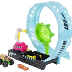 Mattel Hot Wheels Monster Trucks Πίστα Σούπερ Λουπ Glow In Dark (HBN02)