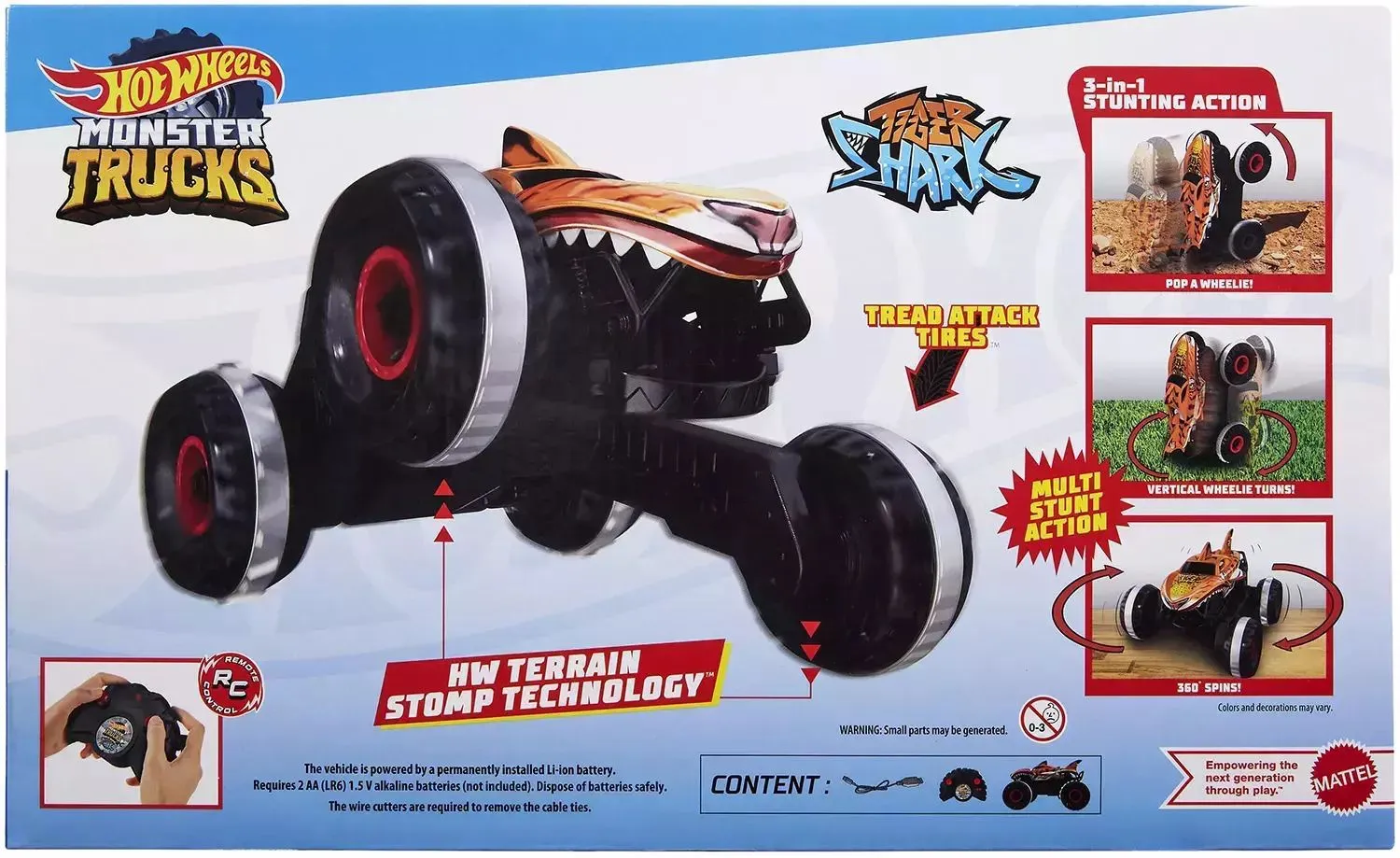 Mattel Hot Wheels R/C Mt Tiger Shark 1:15 (HGV87) 3 Mattel Hot Wheels R/C Mt Tiger Shark 1:15 (HGV87) - Image 3