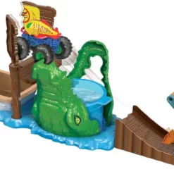 Mattel Hot Wheels Σετ Παιχνιδιού Χρωμοκεραυνών Με Κροκόδειλο (HGV14) -Αυτοκίνητα Εκπτώσεις 220379 2