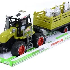 Blue Toys Οχημα Friction Τρακτερ Με Καροτσα Και Ζωακια (MKJ996316)