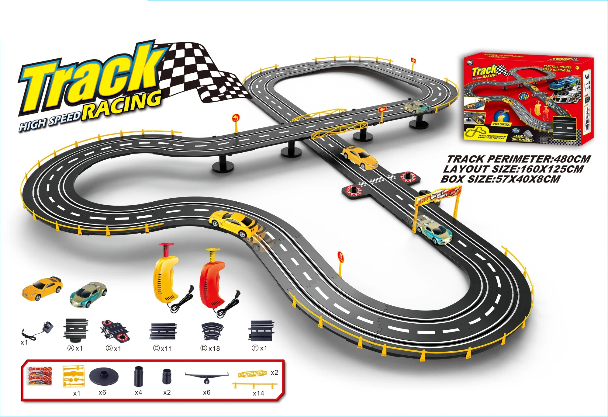 Blue Toys Αυτοκινητόδρομος Ρεύματος Track High Speed Racing (MKK099321) 1 Blue Toys Αυτοκινητόδρομος Ρεύματος Track High Speed Racing (MKK099321)