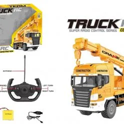 Blue Toys Τηλεκατευθυνόμενο Φορτηγό Γερανός 4 Function R/C Crane With Light, Battery, USB (MKL371687)