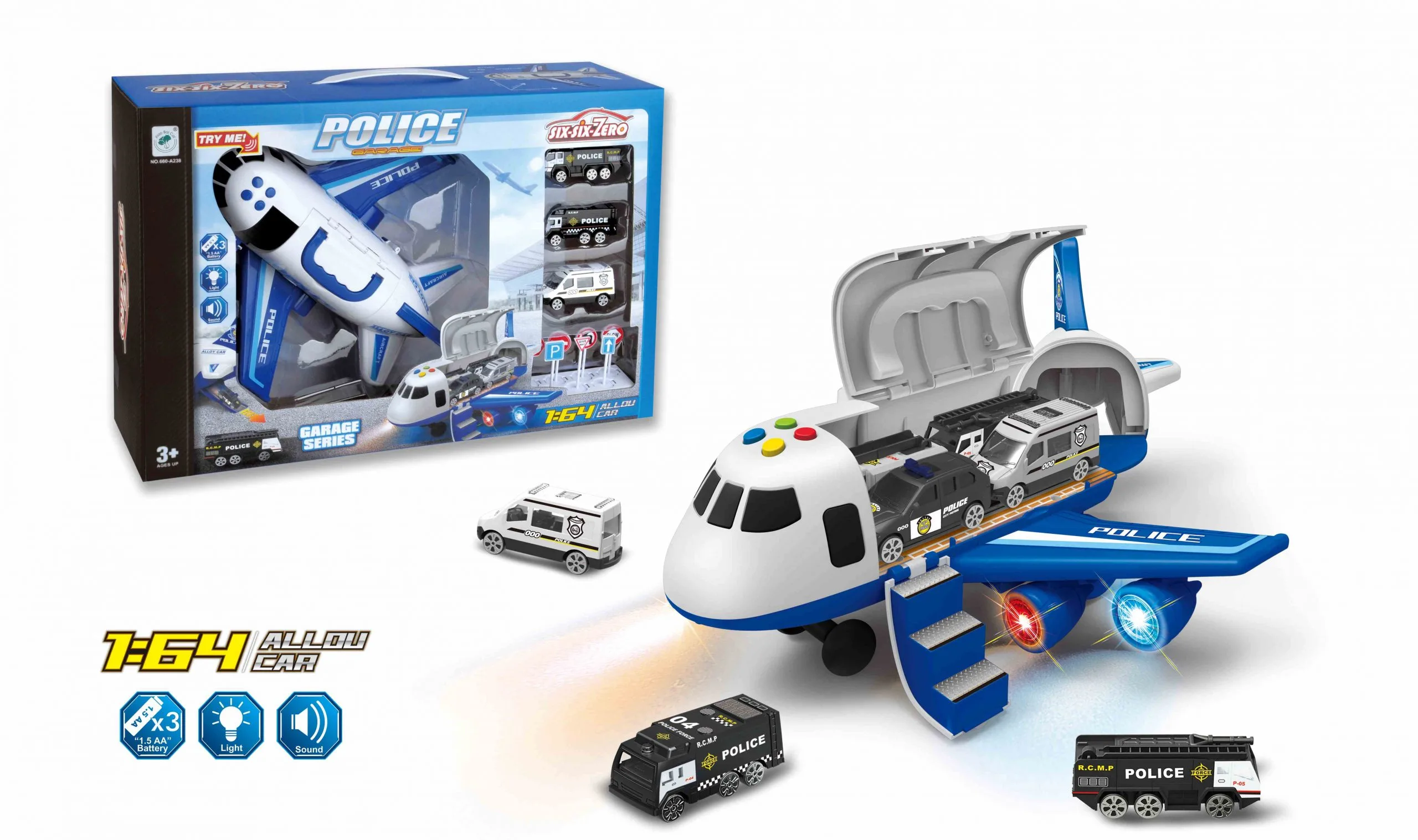 Blue Toys Αεροπλάνο Γκαράζ Της Αστυνομίας Με Φως Και Μουσική Police Garage (MKL410594) 1 Blue Toys Αεροπλάνο Γκαράζ Της Αστυνομίας Με Φως Και Μουσική Police Garage (MKL410594)