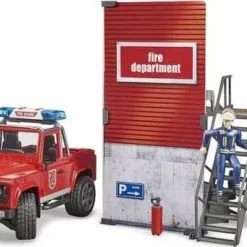 Bruder Πυροσβετικό Τμήμα Με Land Rover Και Πυροσβέστη (62701) -Αυτοκίνητα Εκπτώσεις 693631 2