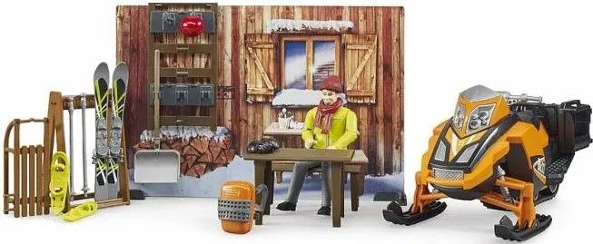 Bruder Σαλέ Με Snowmobile Και Αναβάτη (63102) 1 Bruder Σαλέ Με Snowmobile Και Αναβάτη (63102)